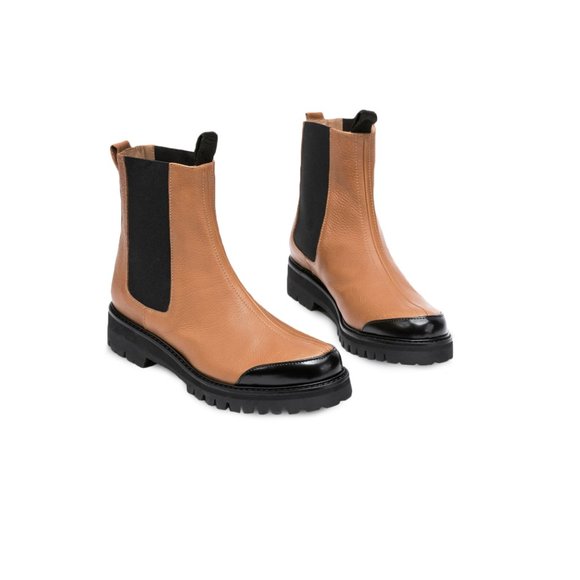 Flattered Sally Rubber-Trimmed Leather Boots - Picture 2 of 7